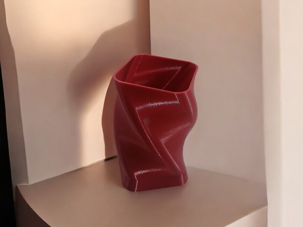 Kıvrımlı 3D Kalemlik - Saksı