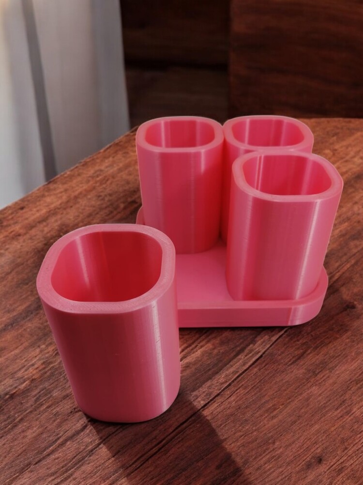 3D Tepsili 4lü kalemlik ve ya aksesuarlık