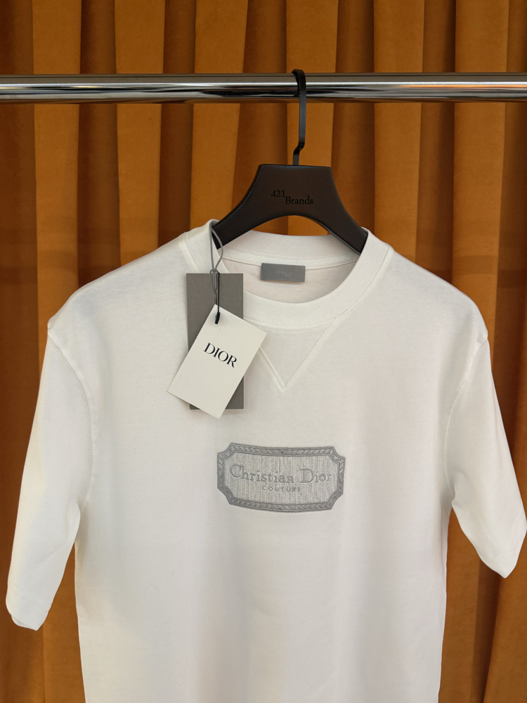 Christian dior nakış göğüs logo ithal tişört