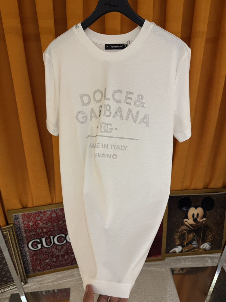 Dolce gabbana yeni sezon kabartma logo ithal tişört