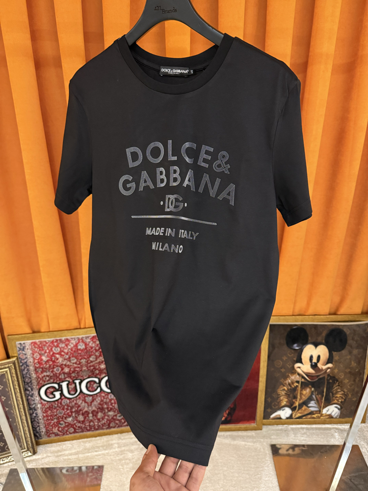Dolce gabbana yeni sezon kabartma logo ithal tişört
