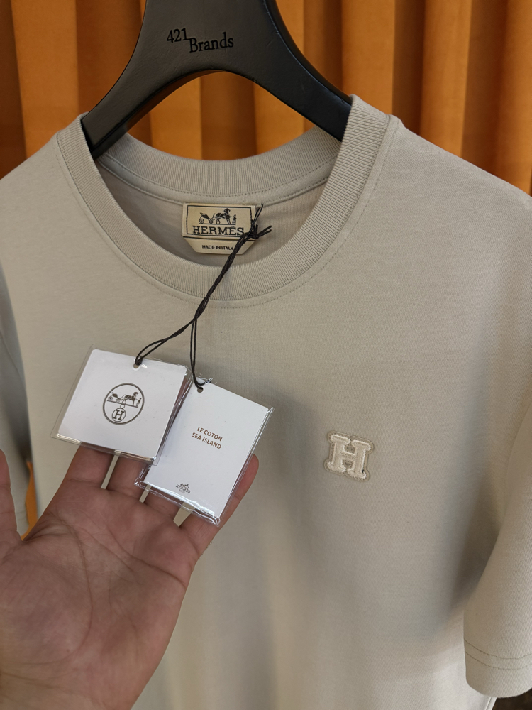 Hermes yeni sezon göğüs logo detaylı ithal tişört 