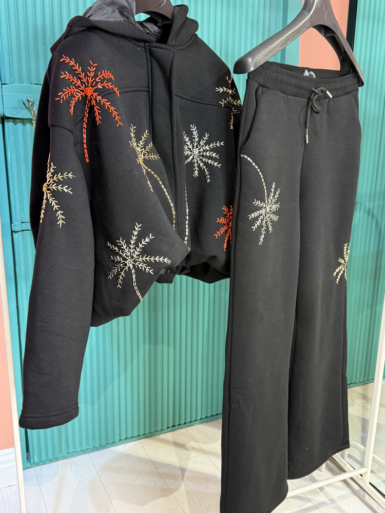 Palm siyah bomber set
