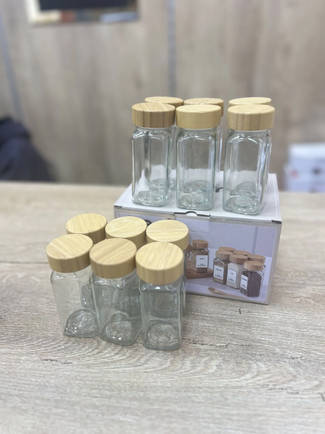 12Lİ BAMBU BAHARAT SET / ETİKET HEDİYELİ