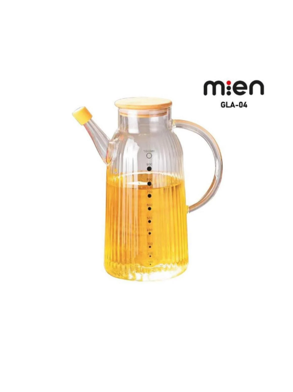 MİEN BAMBU KAPAKLI CAM YAĞDANLIK