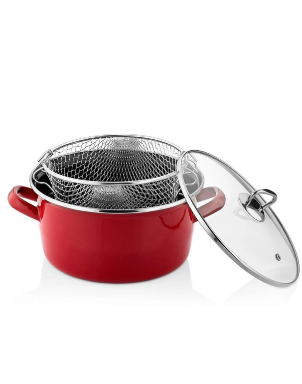 Paçi Betty Kırmızı Kızartma Tenceresi 22 Cm 4.5 Lt