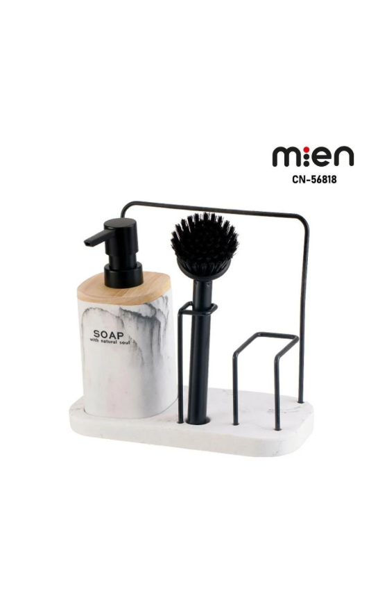 MİEN O/6 POLYRESIN HAZNELİ SIVI SABUNLUK BEYAZ