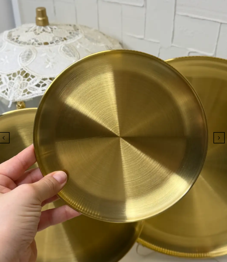 26 Cm Gold Servis Tabağı