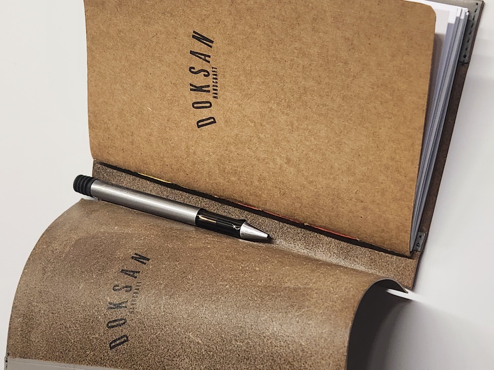 90 Basics v.01-L El Yapımı Defter ve Vejetal Deri Defter Kılıfı 