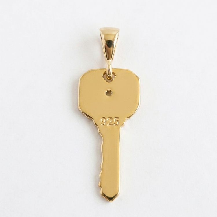 925 Ayar Gümüş Key Kolye Ucu