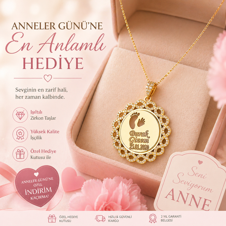 Kişiye Özel Anne Hatırası Kolye