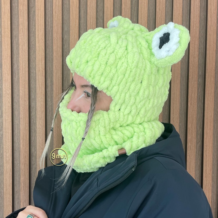 Neon Yeşil Gözlü Balaclava