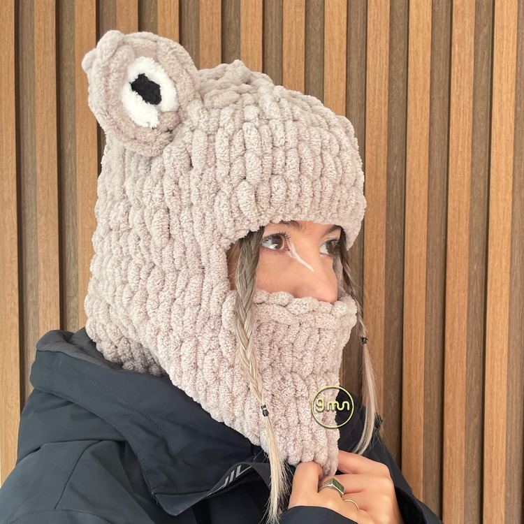 Taş Rengi Gözlü Balaclava