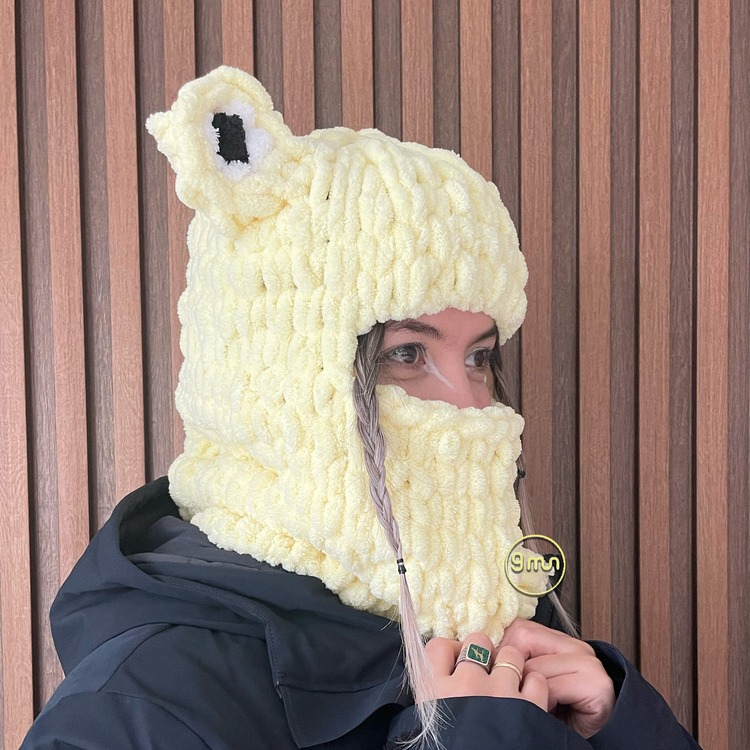 Açık Sarı Gözlü Balaclava