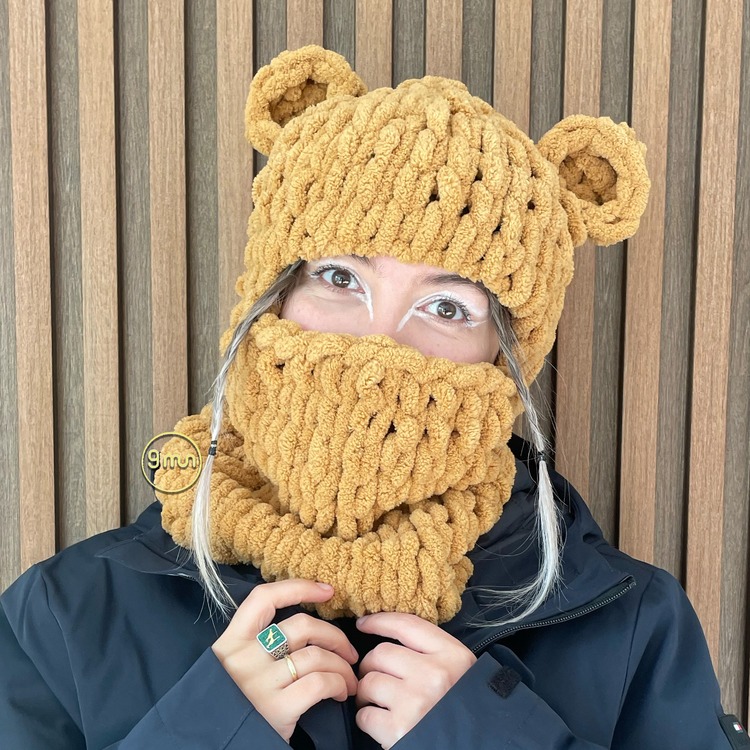 Bear Kulaklı Balaclava