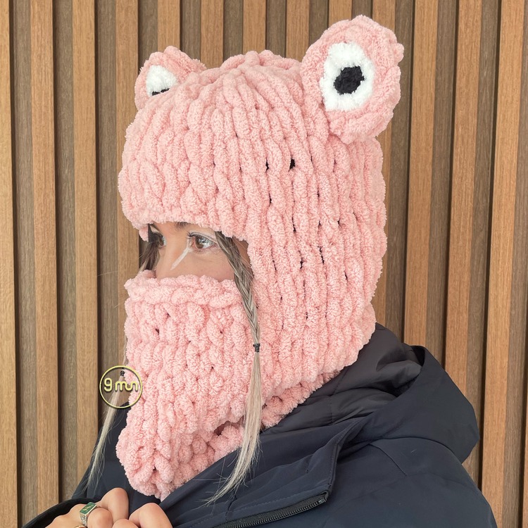 Açık Pembe Gözlü Balaclava