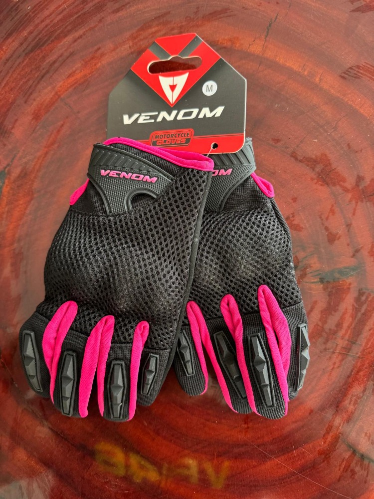 VENOM VN-920 KADIN MOTOSİKLET ELDİVENİ – PEMBE