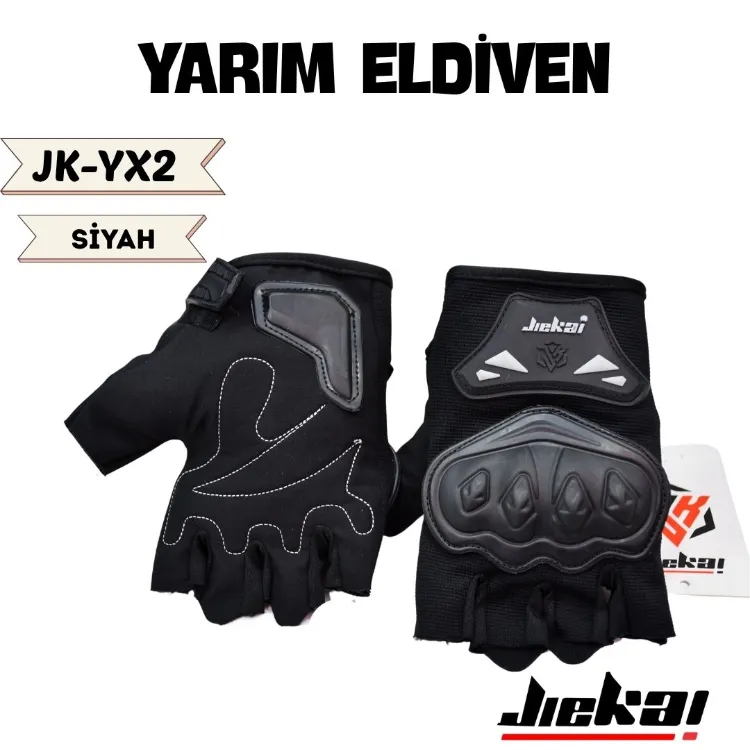 YARIM ELDİVEN KORUMALI * SİYAH *