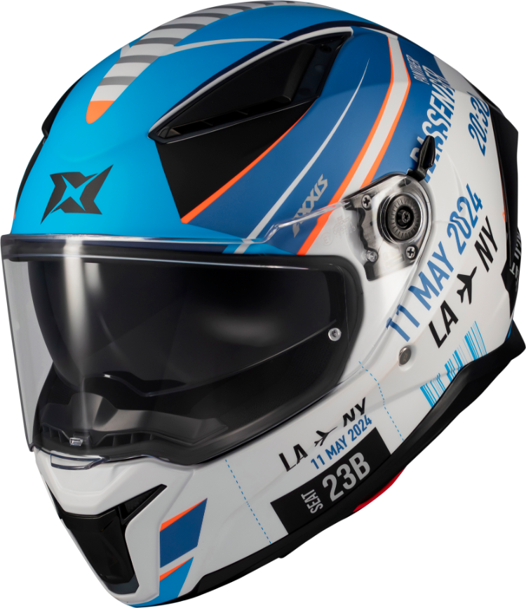 Axxis Panther Passenger Parlak/Mavi/Beyaz