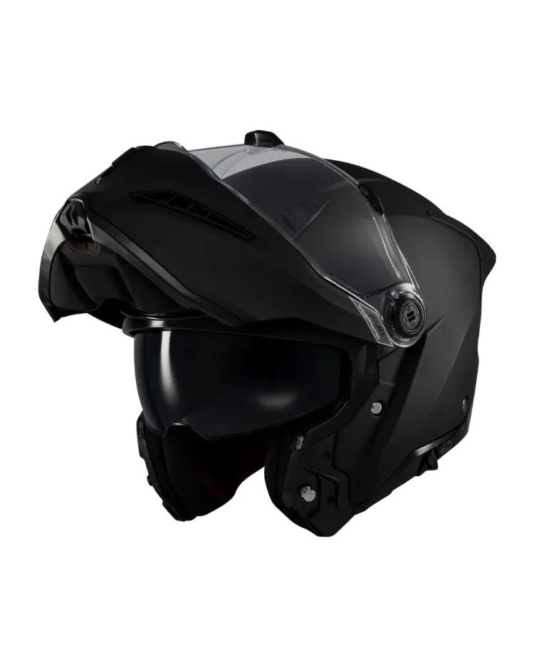 AXXIS Ghostfighter Solid A1 Mat Siyah Motosiklet Kaskı ( ÇENE AÇILIR )