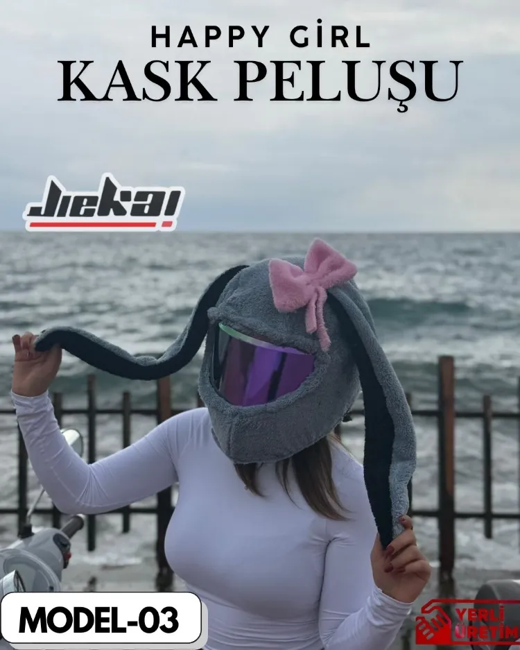 KASK PELUŞU  - HAPPY GİRL - 