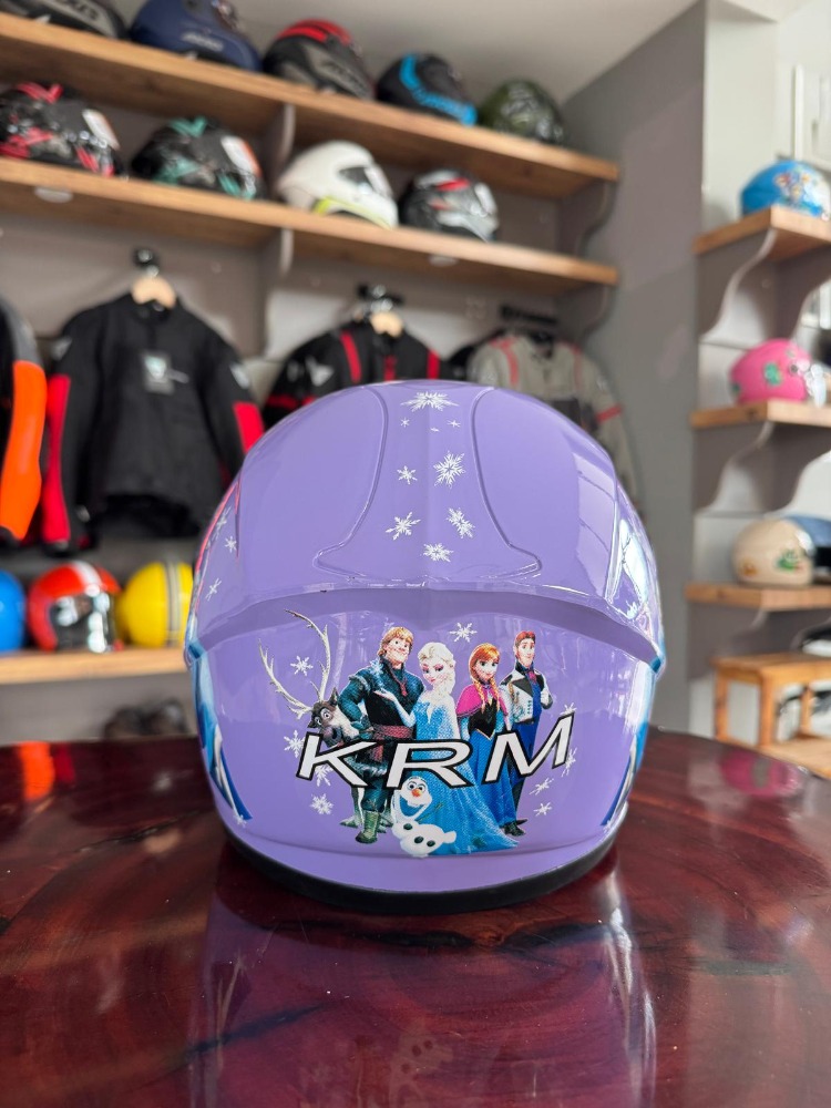 Elsa (Frozen) Temalı Çocuk Kapalı Motosiklet Kaskı