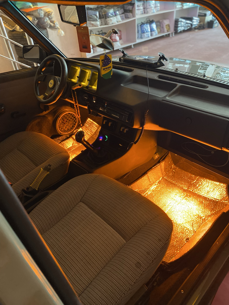 Amber ayakaltı parmak led 