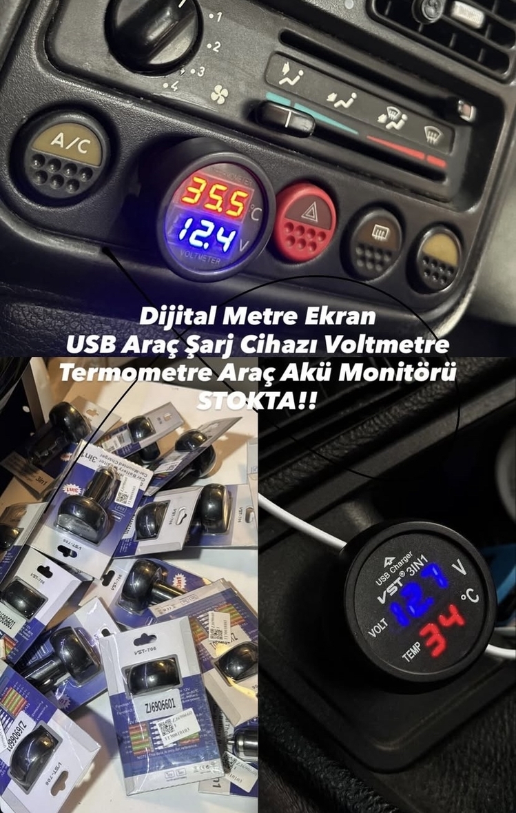 Araç içi voltajmetre