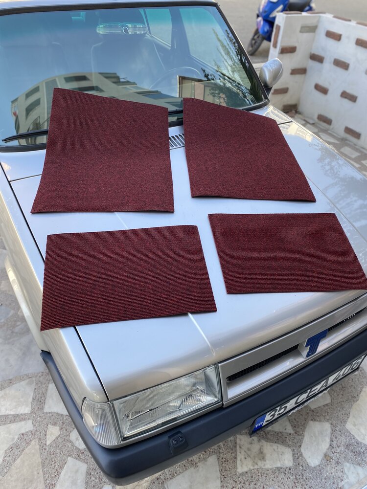 Kırmızı çelik halı paspas takım