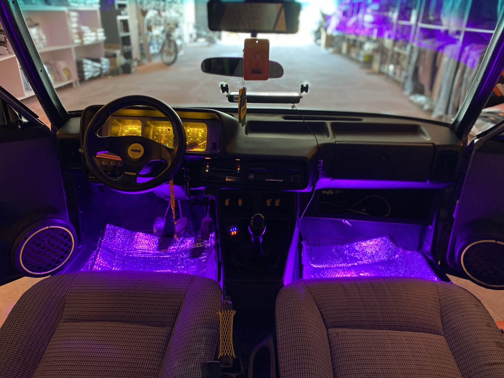 Mor ayakaltı  parmak led 