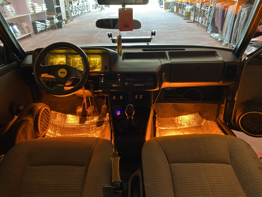 Amber ayakaltı parmak led 
