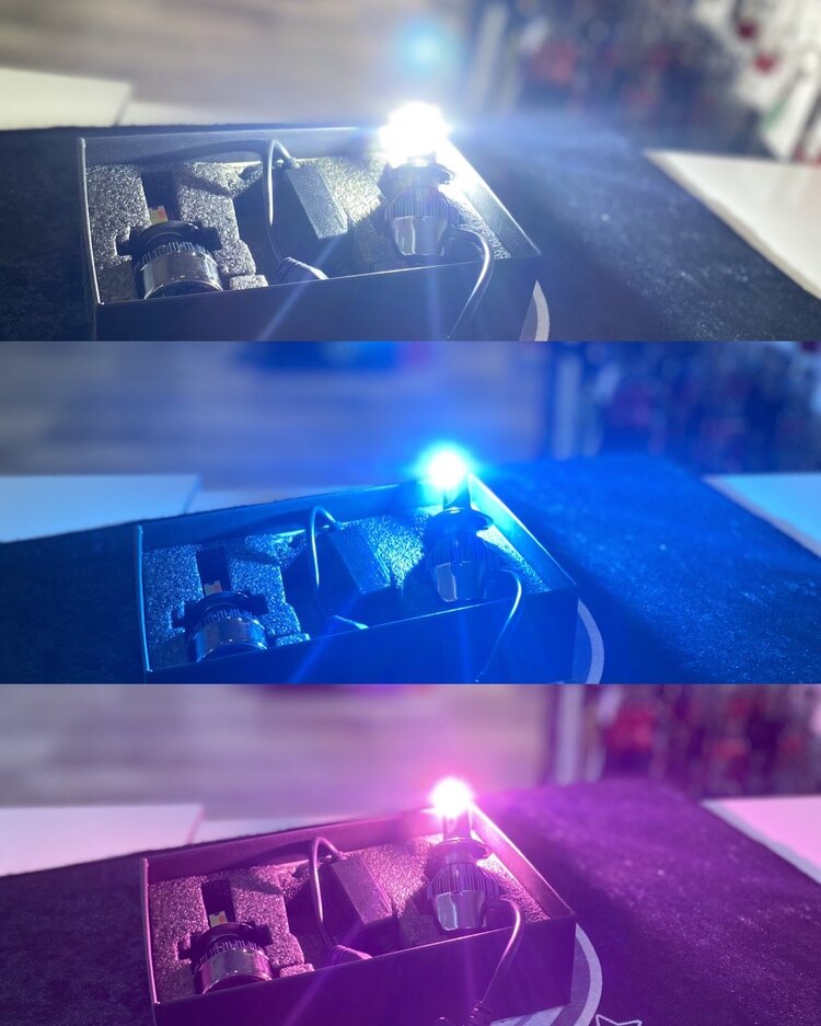 3 renk led xeon H7 