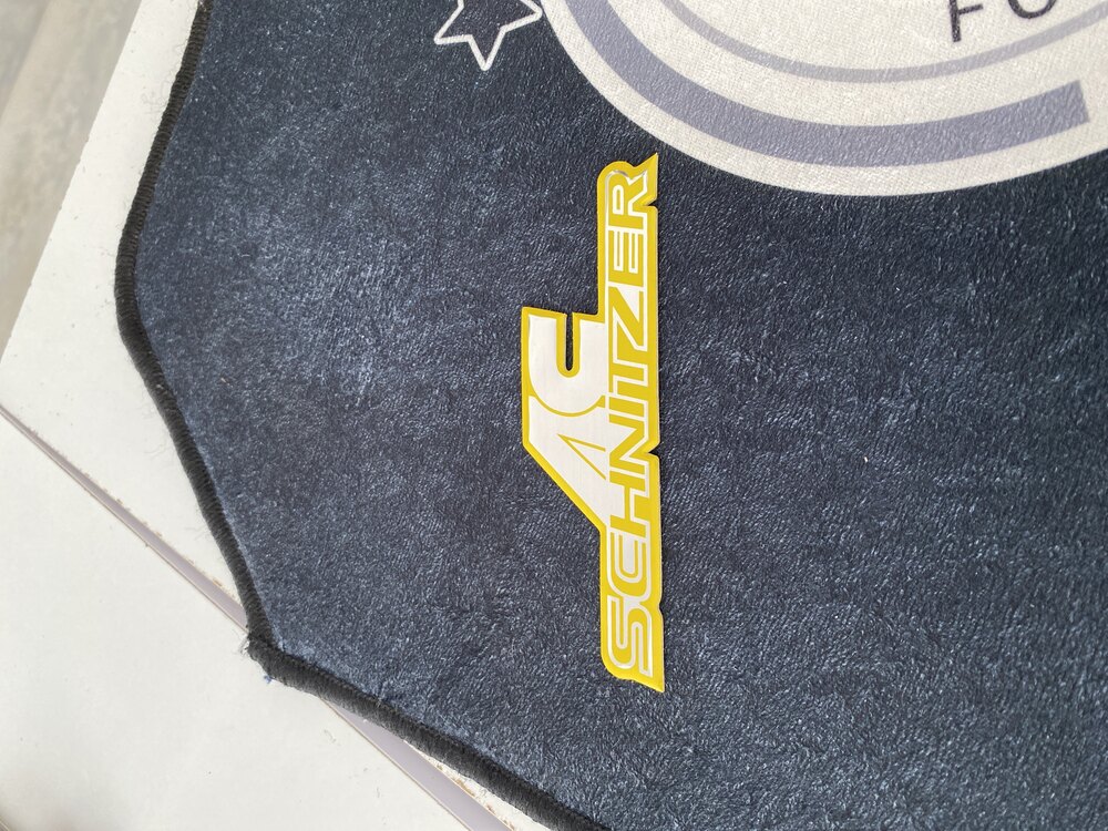 Ac schnitzer sarı aleminyum sticker 