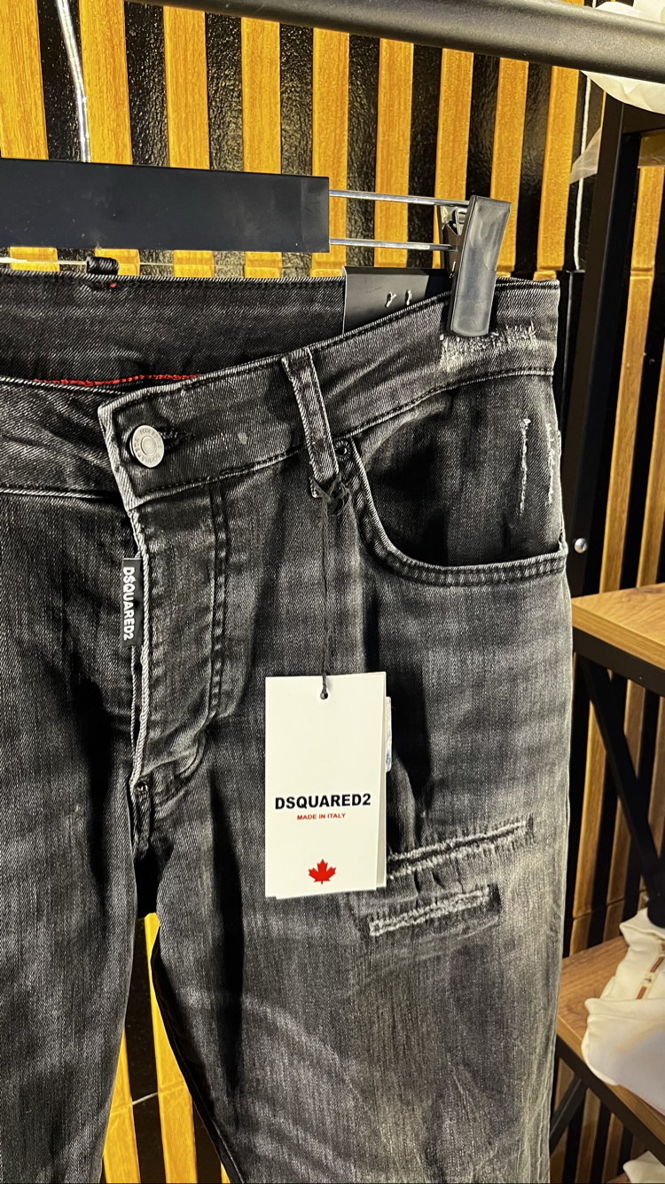 DSQUARED2 PREMİUM KOT PANTOLON TAŞLAMALI SİYAH 221 T