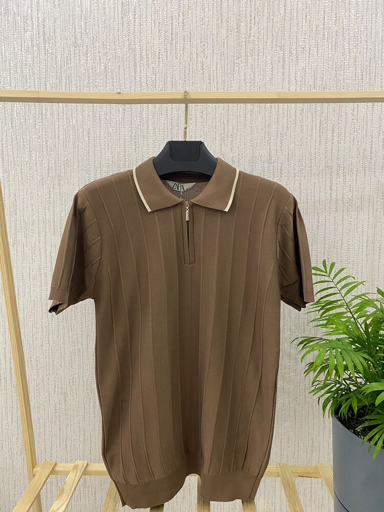 Zara Soğuk Kumaş Polo Yaka Triko Erkek Tişört