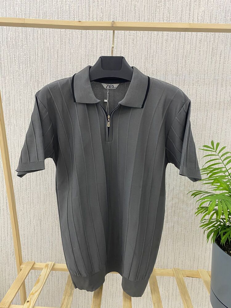 Zara Soğuk Kumaş Polo Yaka Triko Erkek Tişört
