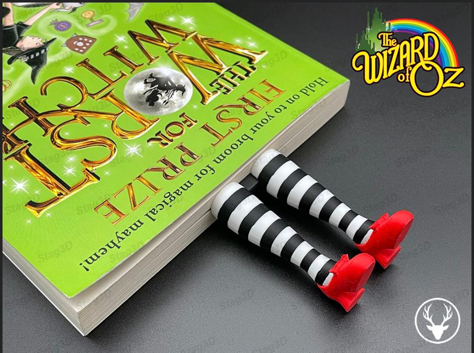 Çizgili bacak tasarımı kitap ayracı