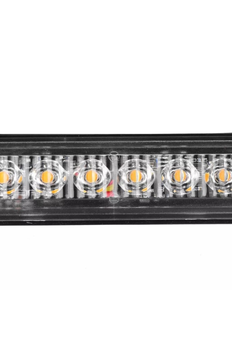 Amber Turuncu Işık Çubuğu 12 Ledli Parmak Araba-Kamyon-Tır İşaret Lambası (19cm) (12v-24v)
