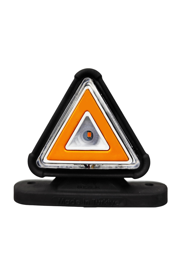 BÜYÜK ÜÇGEN TAKOZ NEON SARI-KIRMIZI 12V-24V