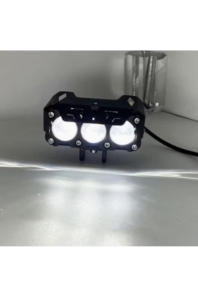 (2 ADET) Led Spot Işık Ve Sarı Beyaz Projektör Lens 3 Gözlü Çalışma Baykuş