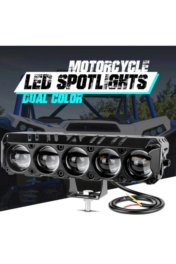 (1 adet) Led Spot Işık Ve Sarı Beyaz Projektör Lens 4 Gözlü Çalışma Baykuş