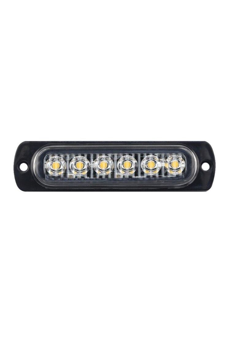 6 Ledli Mercekli Çakar Lamba Beyaz 12-24v