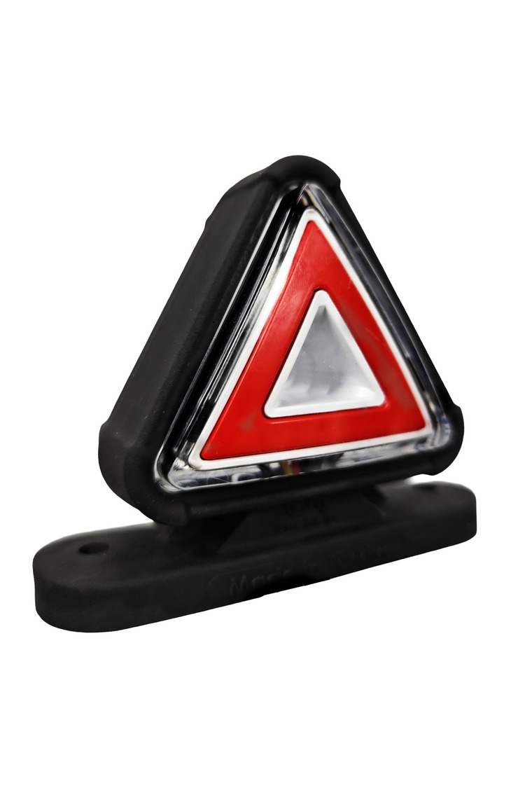 BÜYÜK ÜÇGEN TAKOZ NEON SARI-KIRMIZI 12V-24V