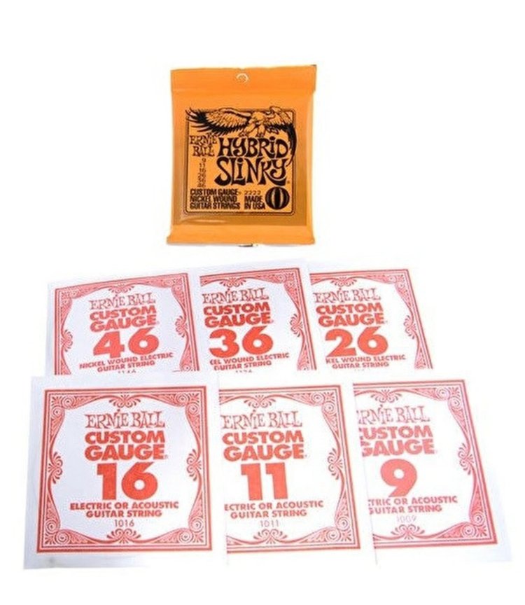 Ernie Ball P02222 Hybird Slinky Nickel 09-46 Elektro Gitar Teli