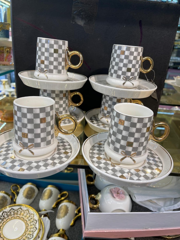 Chess Gold Elegance Kahve Fincan Seti