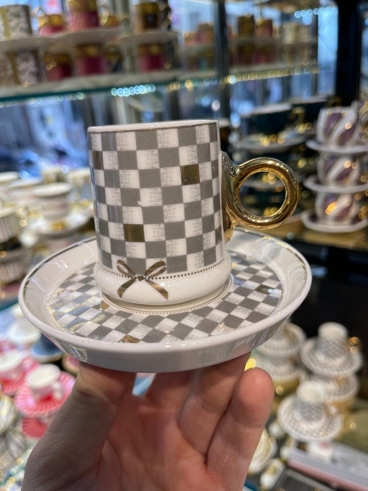 Chess Gold Elegance Kahve Fincan Seti