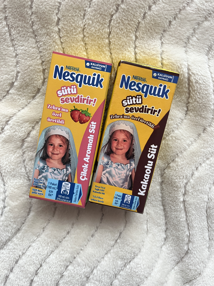 Kişiye özel Nesquik süt