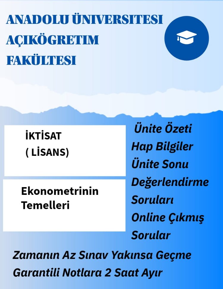 EKONOMOMETRININ TEMELLERI