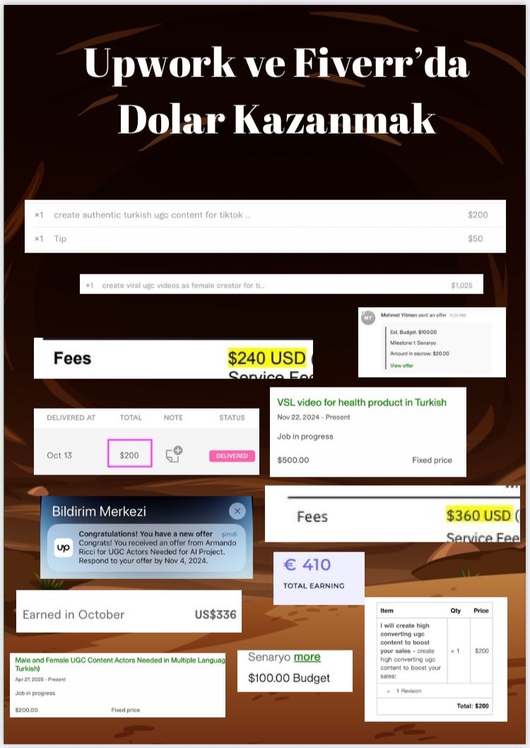 UPWORK Ve FİVER EĞİTİMİ(UGC GLOBAL)