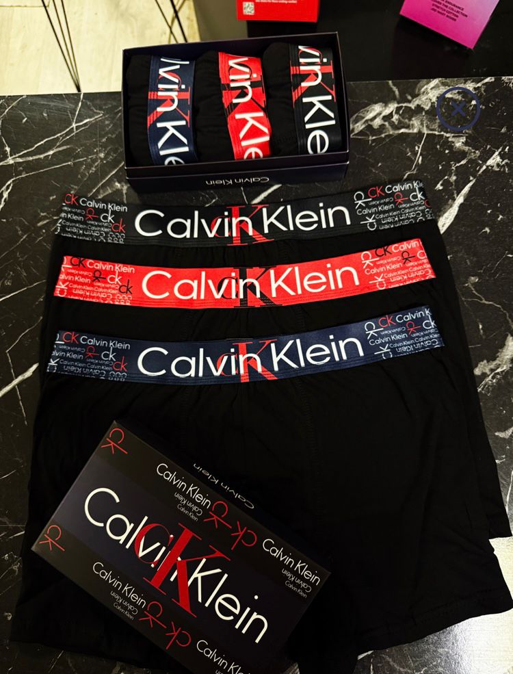 Calvin Klein 3’lü (Siyah/Kırmızı/Lacivert) Paket